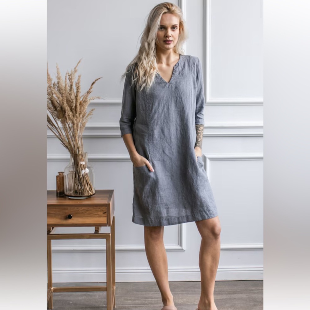 LEN OK 100% Linen Dress